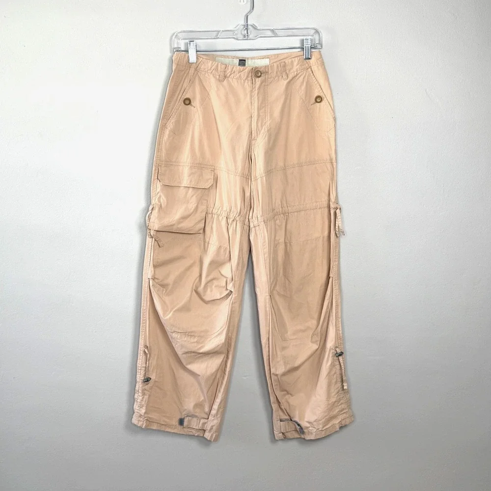 Le Jean De Marithe + Francois Girbaud Cargo Pants Beige Sz S Vintage 90s Grunge